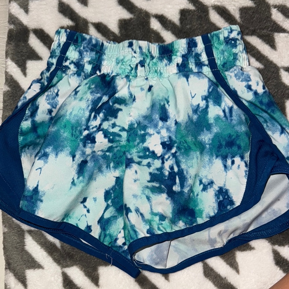Athletic Works Blue and White Shorts with Elastic Waistband